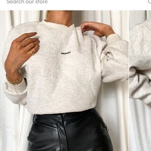 MAX Unisex Crew Neck Cosy Sweater - Snow Marle